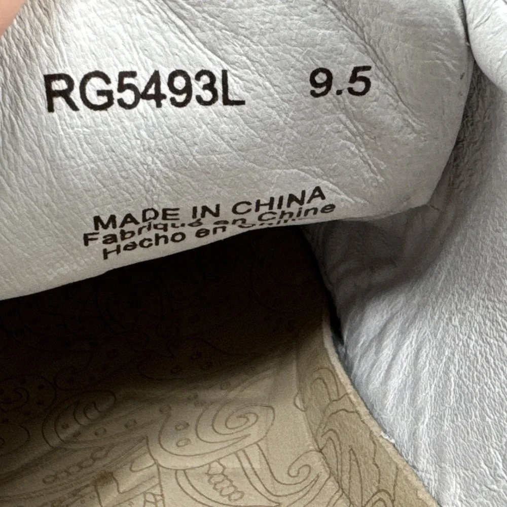 Robert Graham Gram RG5493L Mens White Leather Lifestyle Casual Sneakers Size 9.5